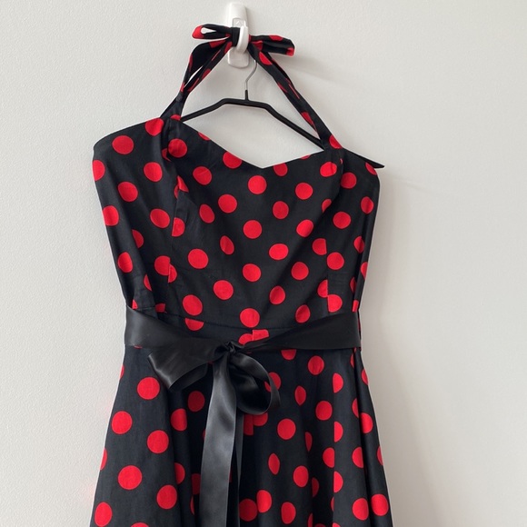 ๐โโฌ Hearts & Roses Polka Dot Swing Dress - Picture 3 of 13